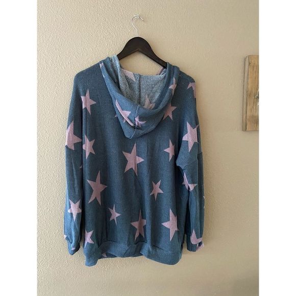🆕Star print oversized hooded pullover - Picture 16 of 16